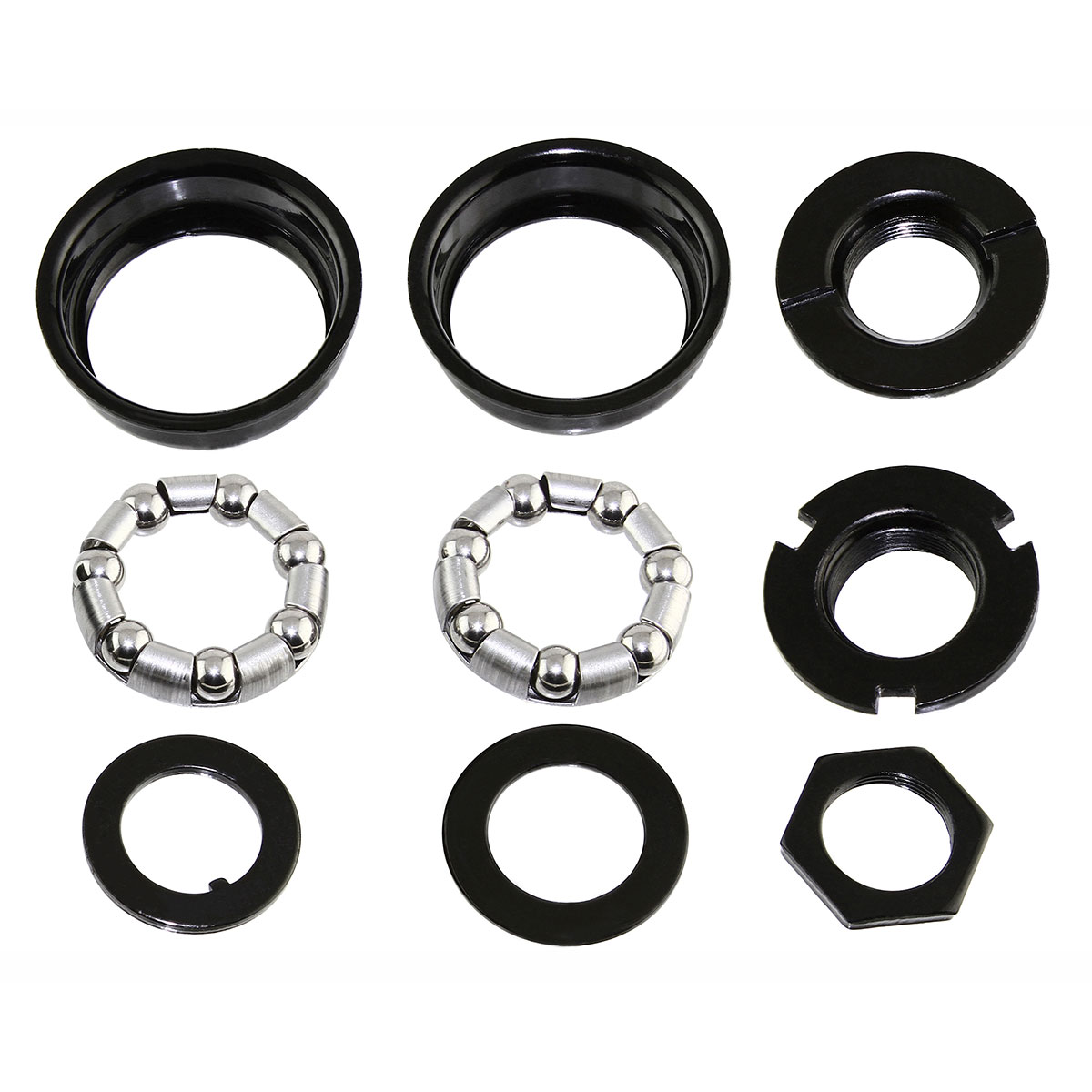 Bottom Bracket Set 1/Piece Crank 5/16x7 24tpi Black.